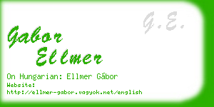 gabor ellmer business card